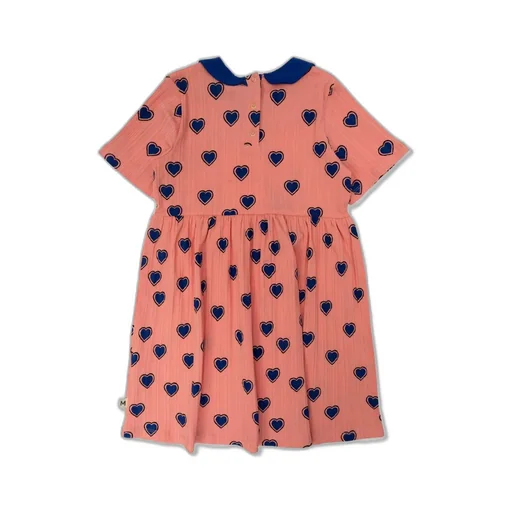 Mini Rodini Outlined Hearts Short Sleeved Dress