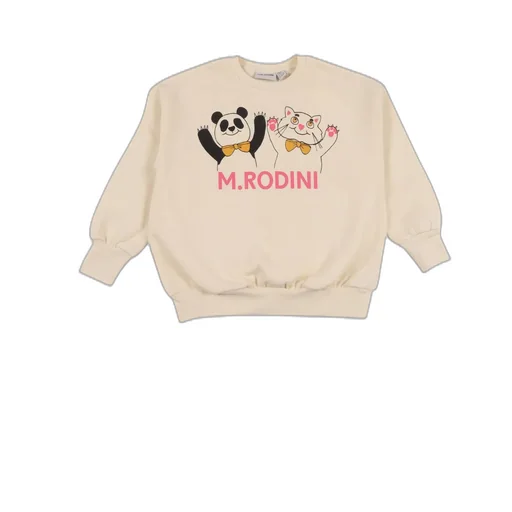 Mini Rodini Panda Cat Printed Crewneck Sweatshirt