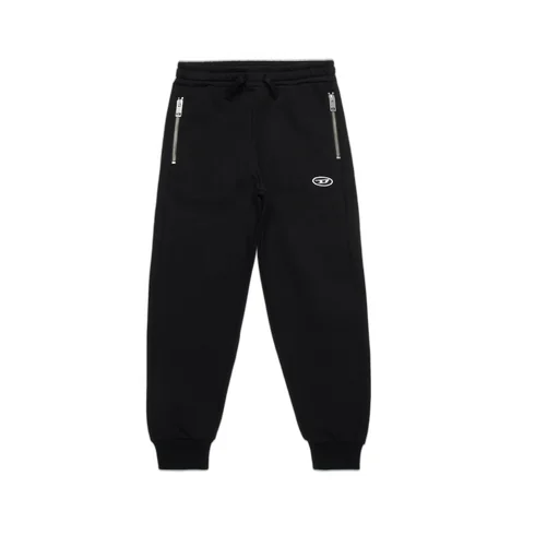 Diesel Kids Logo Embroidered Drawstring Trousers