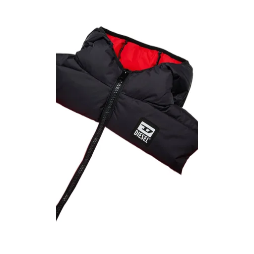 Diesel Kids Logo Patch Padded Hooded Jacket