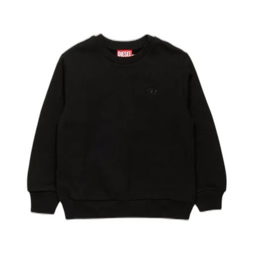 Diesel Kids Oval-D Logo Embroidered Oversized Sweatshirt