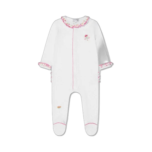 Magnolia Baby Embroidered Ruffled Babygrow