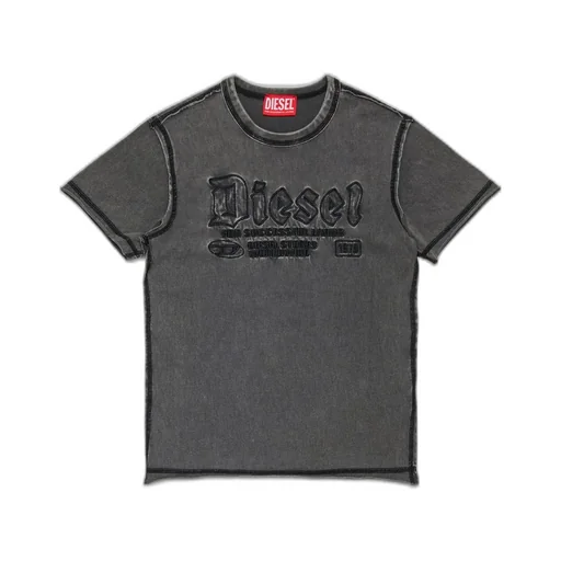 Diesel Kids Logo Patch Worn-Effect T-Shirt