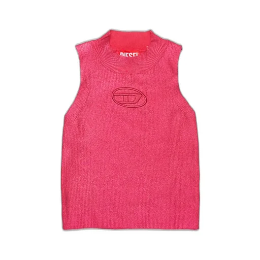 Diesel Kids Oval-D Logo Embroidered Knit Vest