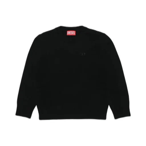 Diesel Kids Kolby Logo Embroidered Crewneck Jumper