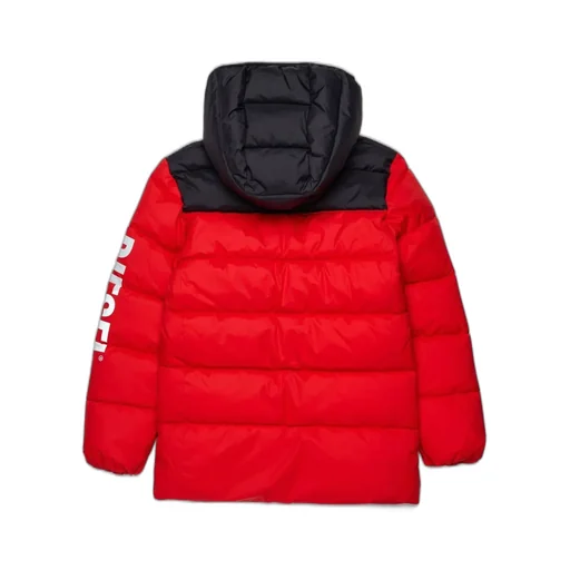 Diesel Kids Logo Patch Padded Hooded Jacket