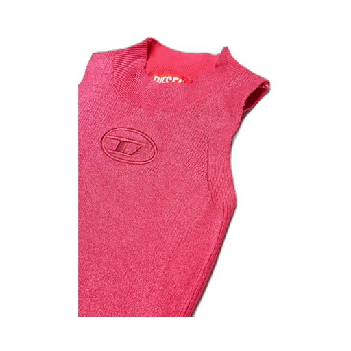 Diesel Kids Oval-D Logo Embroidered Knit Vest
