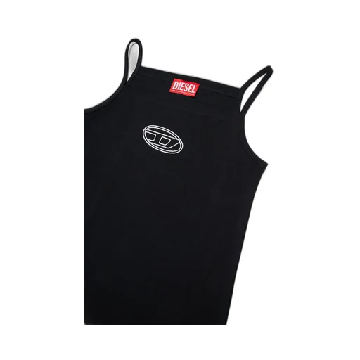 Diesel Kids Oval-D Logo Embroidered Dress