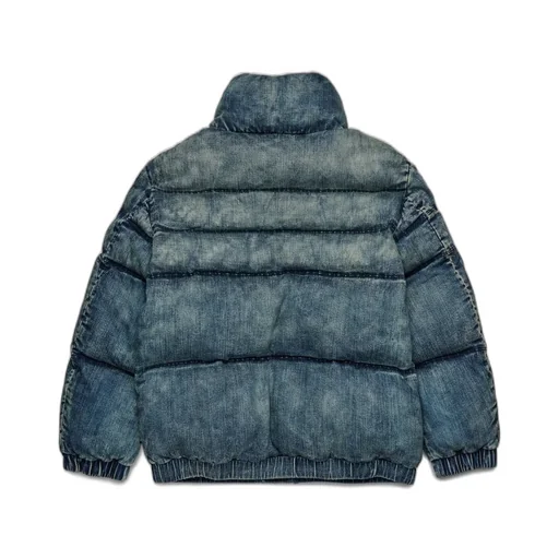 Diesel Kids Dirty-Effect Denim Padded Jacket
