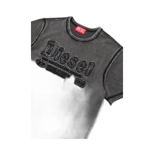 Diesel Kids Logo Patch Worn-Effect T-Shirt