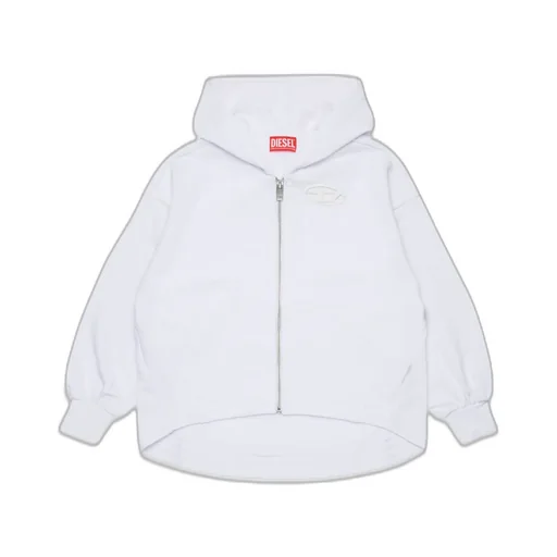 Diesel Kids Oval-D Embroidered Zipped Hoodie