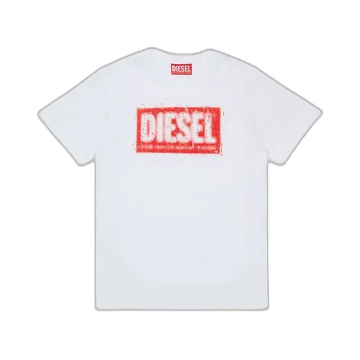 Diesel Kids Logo Printed Crewneck T-Shirt