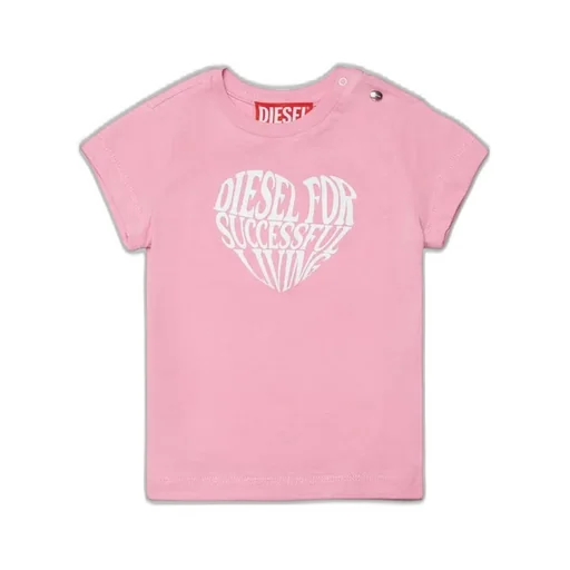 Diesel Kids Logo Printed Crewneck T-Shirt