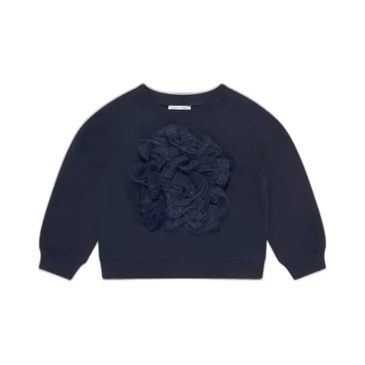Mama Luma Organza Flower Crewneck Sweatshirt