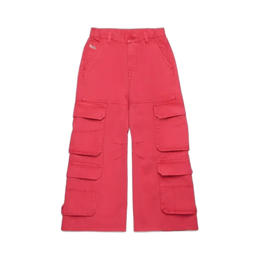 Diesel Kids Oval-D Logo Embroidered Cargo Pants