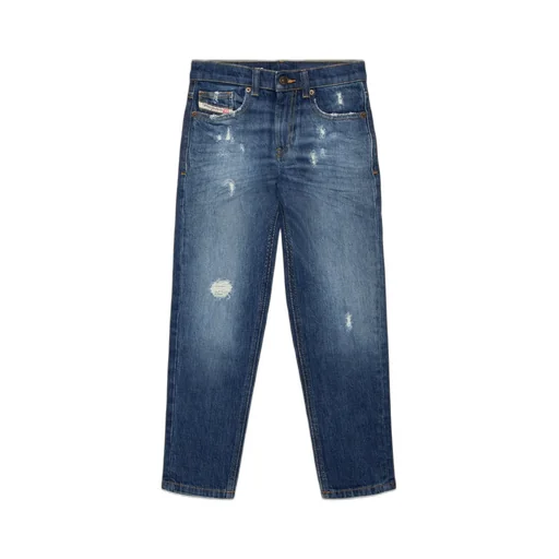Diesel Kids Logo Embroidered Patch Distressed Jeans