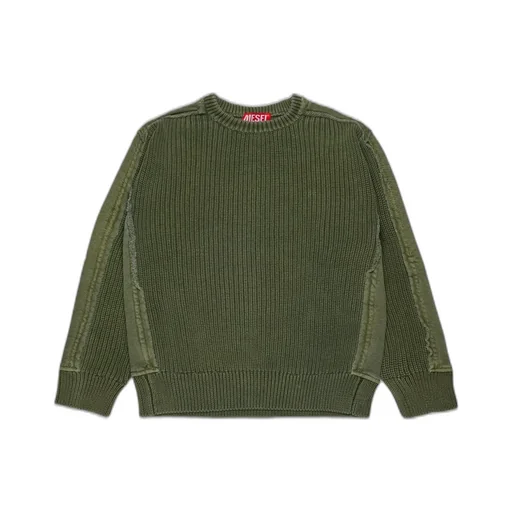 Diesel Kids D-Logo Rubberized Ribbed-Knit Jumper