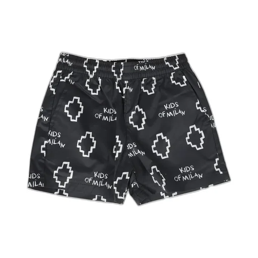 Marcelo Burlon County Of Milan Kids Allover Logo Printed Swim Shorts