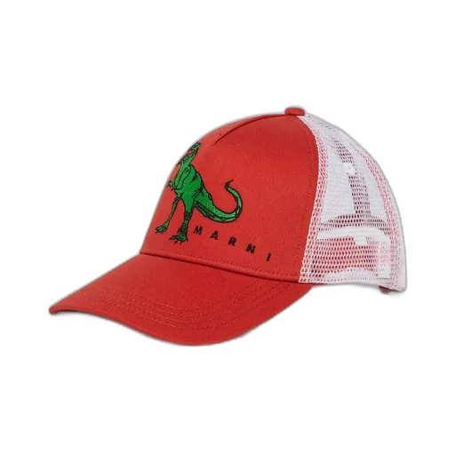 Marni Kids Logo Embroidered Mesh Panelled Baseball Cap