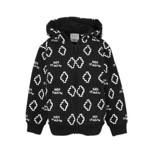 Marcelo Burlon County Of Milan Kids Logo Printed Zipped Hoodie