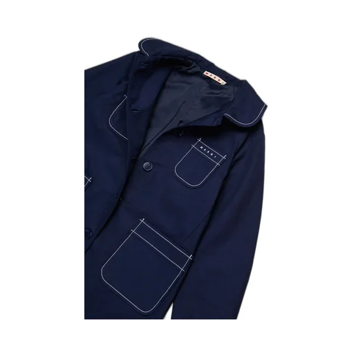 Marni Kids Logo Embroidered Jacket