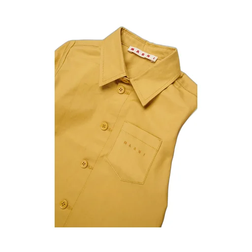 Marni Kids Logo Embroidered Shirt Jacket