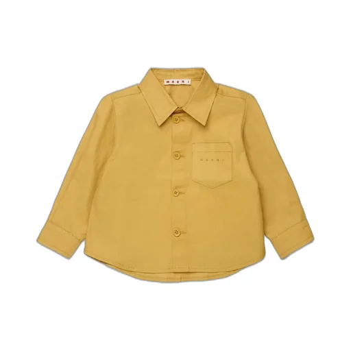 Marni Kids Logo Embroidered Shirt Jacket