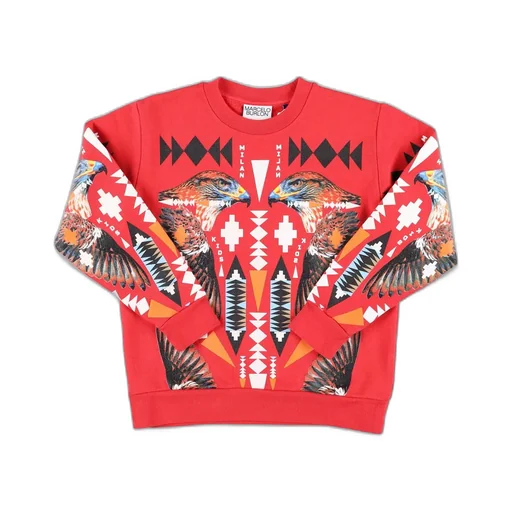 Marcelo Burlon County Of Milan Kids Falcon Motif Crewneck Sweatshirt