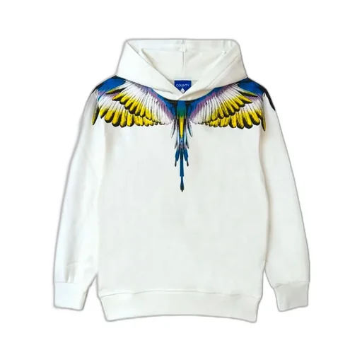 Marcelo Burlon County Of Milan Kids Regular Fit Wing Printed Hoodie