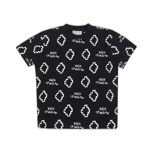 Marcelo Burlon County Of Milan Kids Logo Printed Crewneck T-Shirt