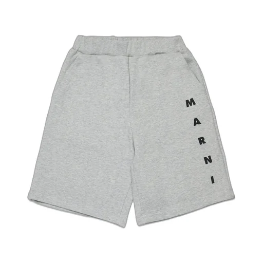 Marni Kids Logo Printed Track Shorts