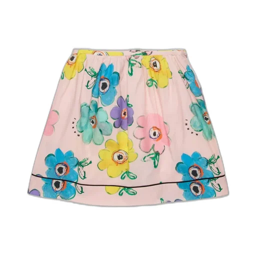 Marni Kids Floral Printed Mini Skirt