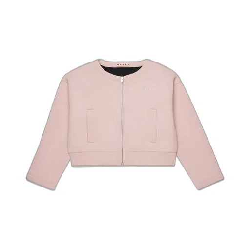 Marni Kids Logo Embroidered Jacket