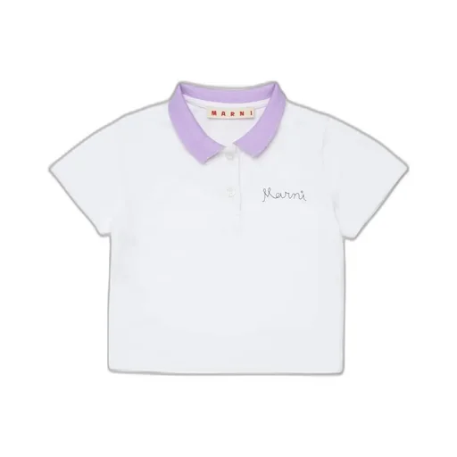 Marni Kids Logo Embroidered Short-Sleeved Polo Shirt
