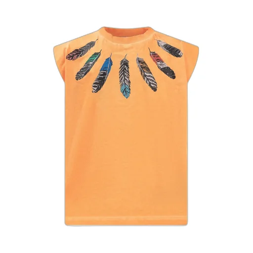 Marcelo Burlon County Of Milan Kids Collar Feathers Over Sleeveless Top