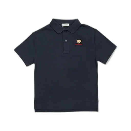 Burberry Kids Logo Patch Short Sleeved Polo Shirt