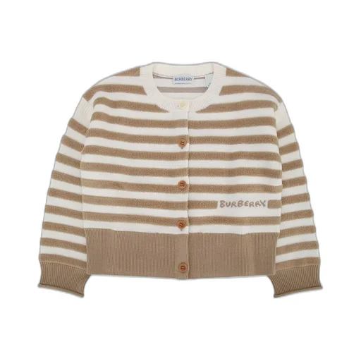 Burberry Kids Striped Buttoned Cardigan