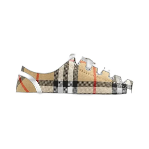 Burberry Kids Checked Lace-Up Sneakers