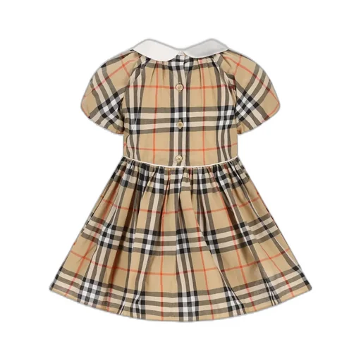 Burberry Kids Checked Peter Pan-Collar Pleated Dress Set
