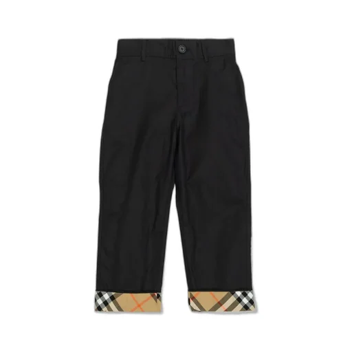 Burberry Kids Rolled Up Legs Buttoned Trousers