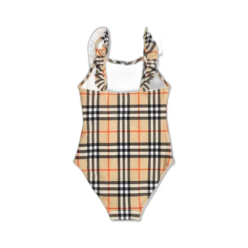 Burberry Kids Checked One Piece Swimsuit