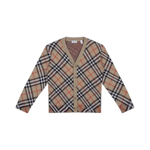 Burberry Kids Checked Cardigan