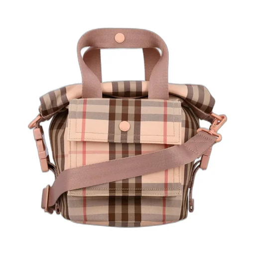 Burberry Kids Check Printed Tote Bag