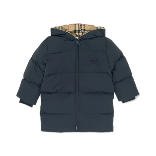 Burberry Kids Ekd Embroidered Hooded Down Jacket