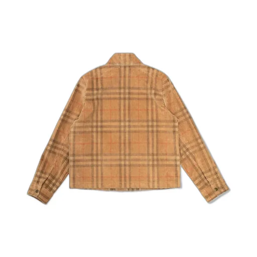 Burberry Kids Check Corduroy Harrington Jacket