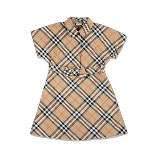 Burberry Kids Vintage Check-Pattern Tied-Waist Dress