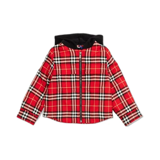 Burberry Kids Checked Insulated Hooded Jacket