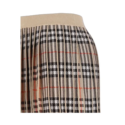 Burberry Kids Pleated Checked Blend Skirt