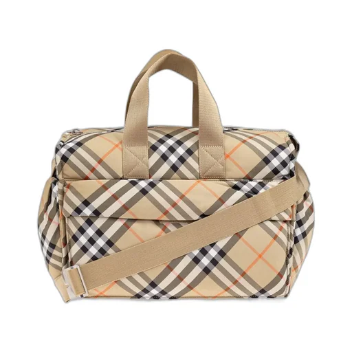 Burberry Kids Zipped Checked Changing Bag