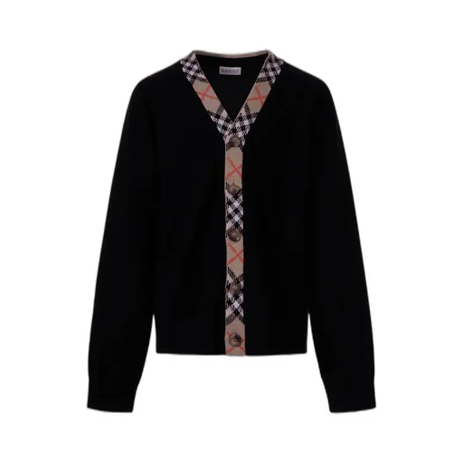 Burberry Kids Check Trim Cardigan
